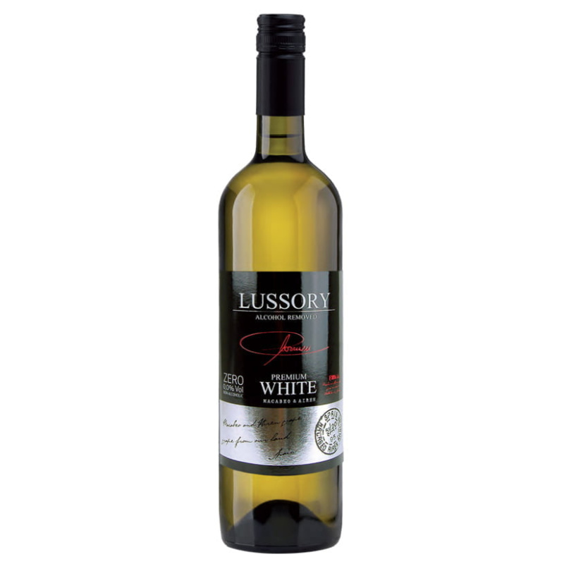 Lussory vino blanco sin alcohol Macabeo Airén Premium White