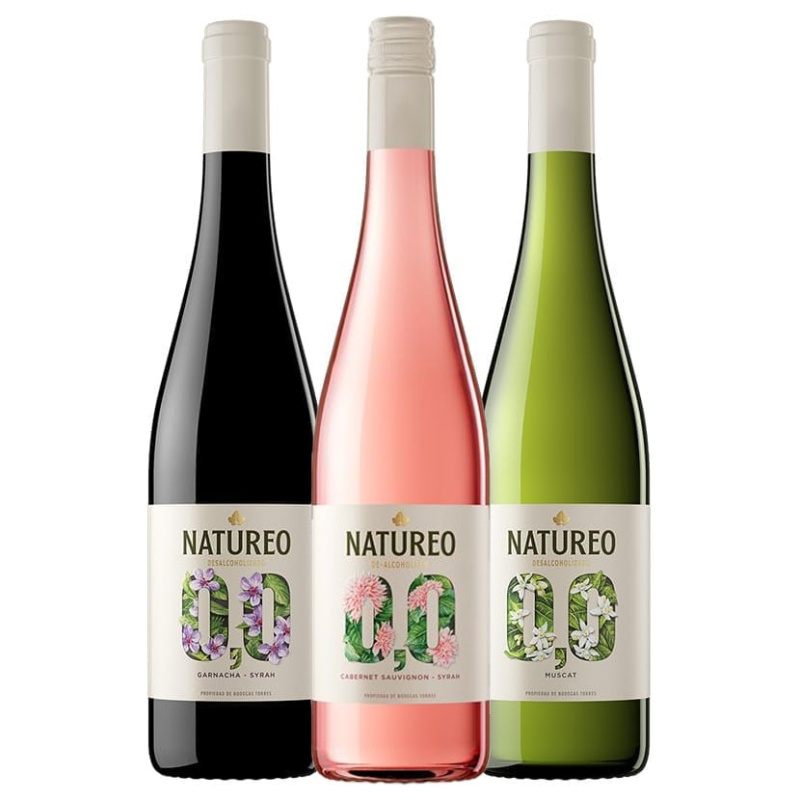 Pack Natureo vins sense alcohol desalcoholitzats