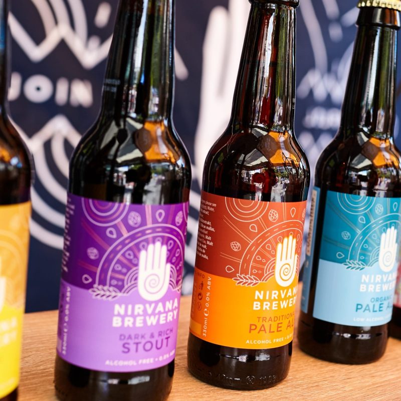 botellas de cerveza sin alcohol Nirvana