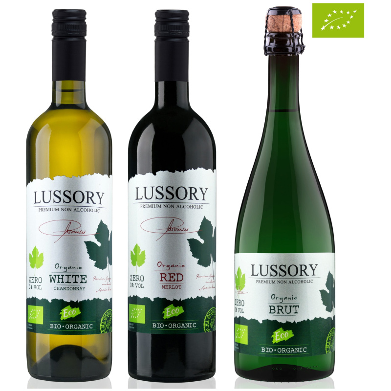pack Lussory Organic vinos sin alcohol orgánicos