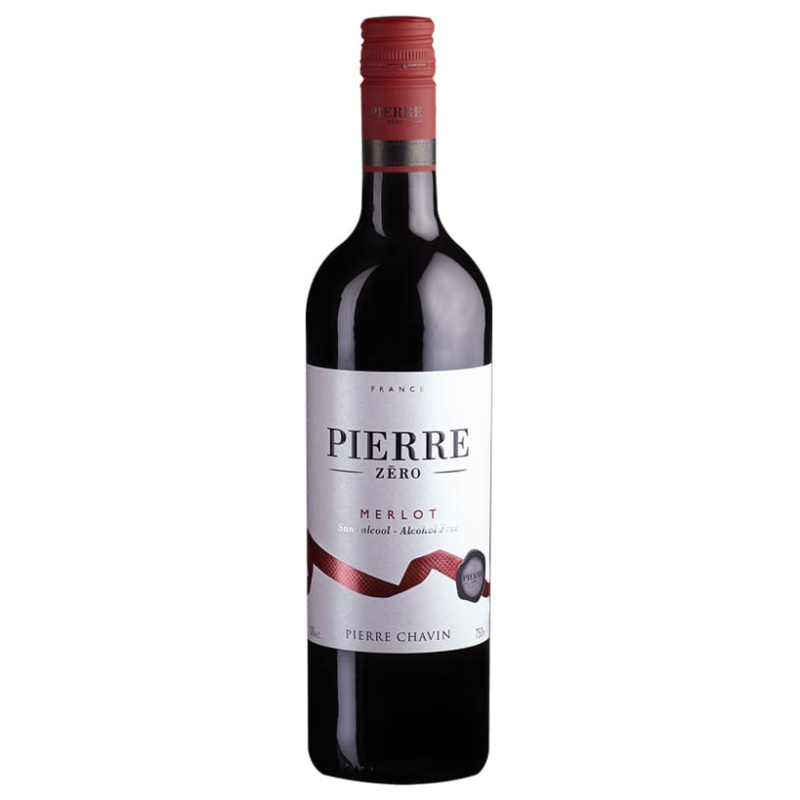 Pierre Zero Merlot vino tinto sin alcohol francés