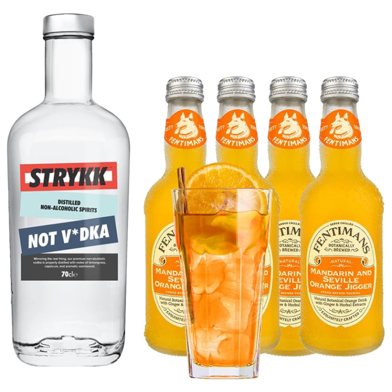 vodka naranja coctel con vodka sin alcohol