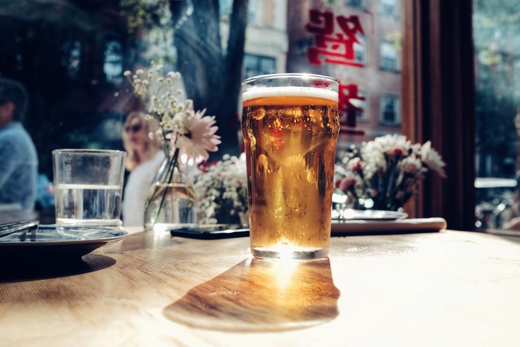 alcohol-free beer menu