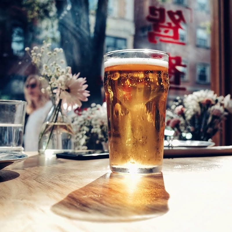 menú amb cervesa sense alcohol