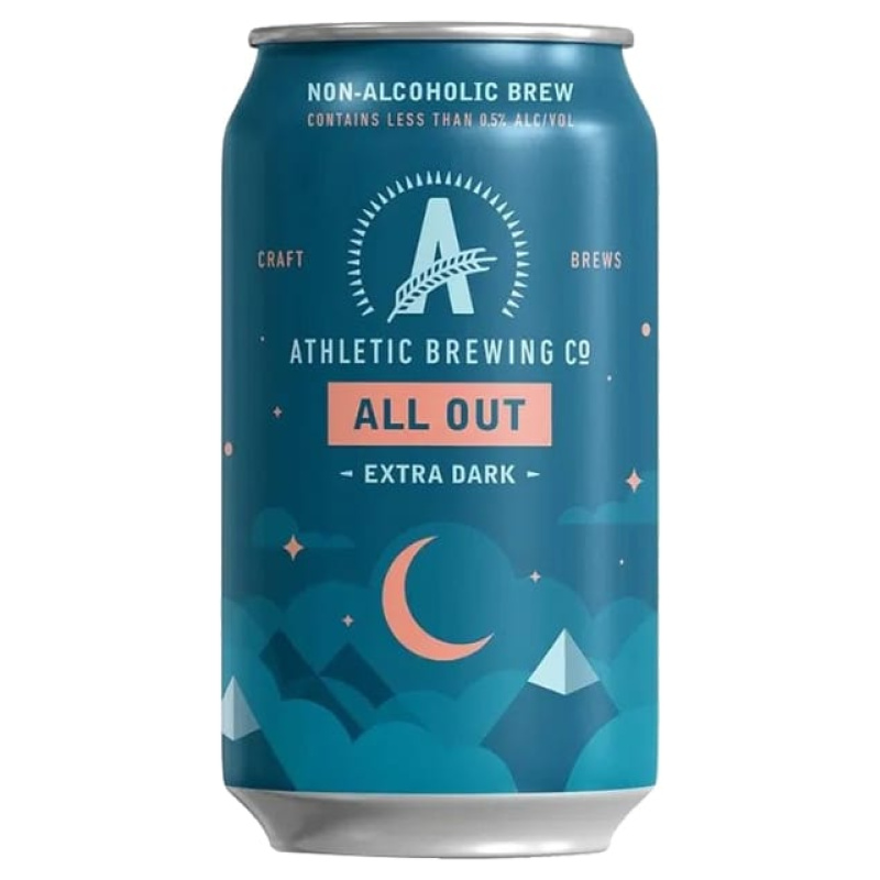 Athletic Brewing All Out Extra Dark cerveza sin alcohol negra