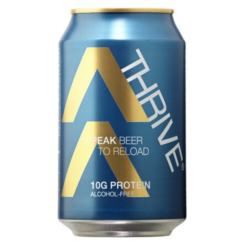 thrive peak non-alcoholic beer can for athletes sports