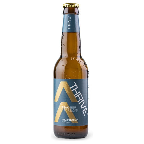 thrive peak non-alcoholic beer with protein sport