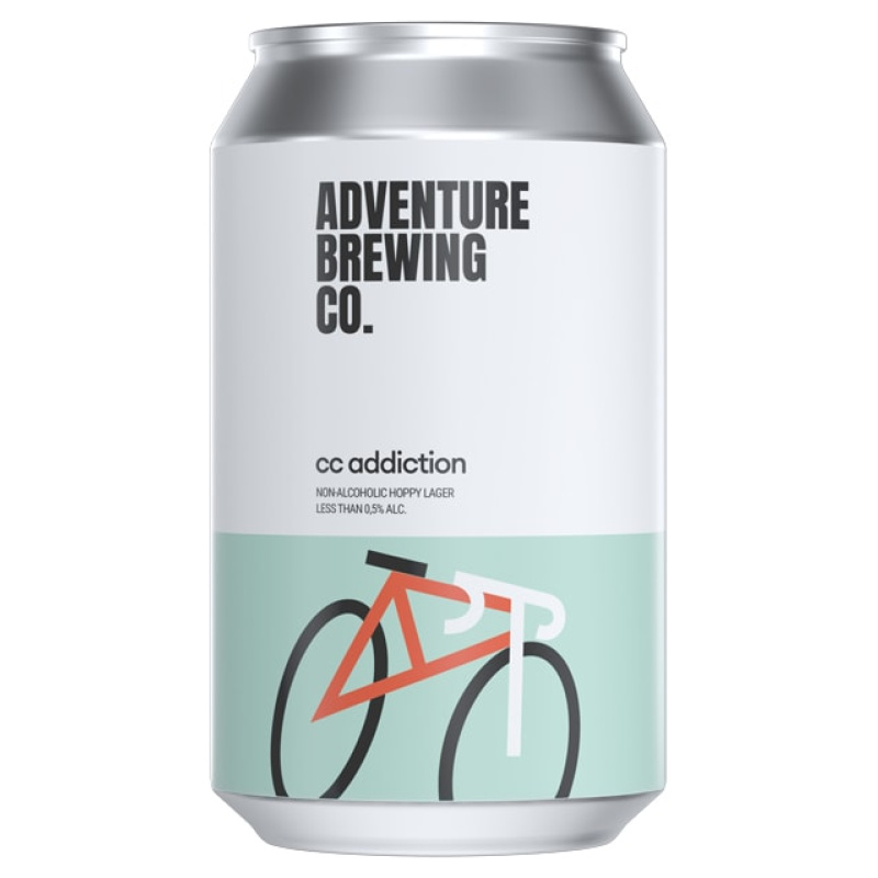 Adventure Brewing CC Addiction Hoppy Lager non-alcoholic beer