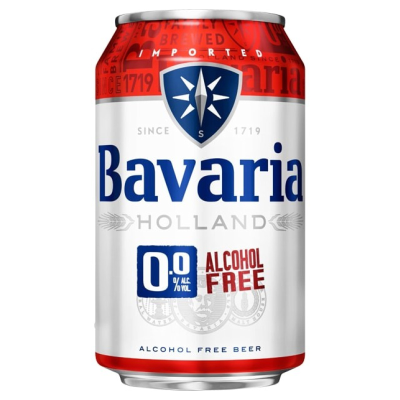Bavaria 0.0% non-alcoholic blonde lager beer can