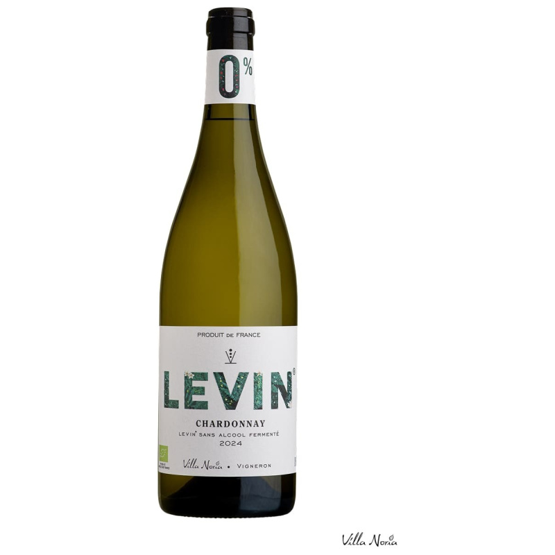 Levin Chardonnay 0% vi blanc sense alcohol fermentat orgànic i sense sulfits